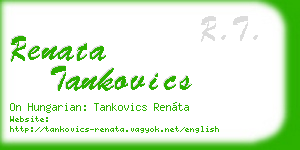 renata tankovics business card