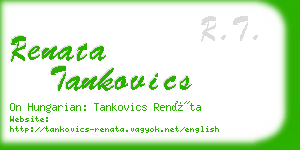 renata tankovics business card